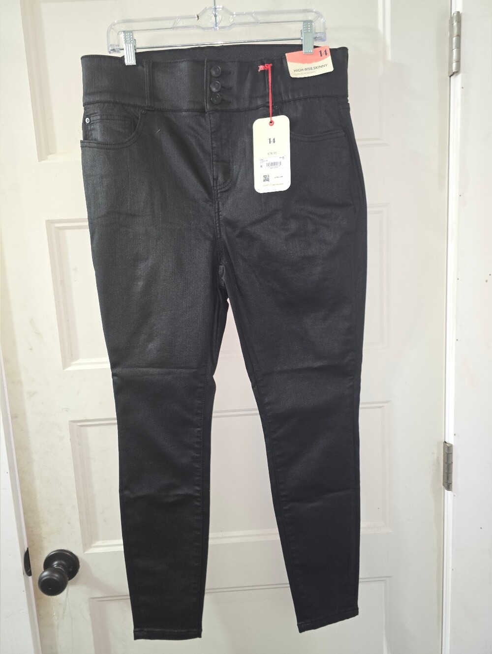 Arula High-Waist Black Skinny Jeans NWT‎ sz 14